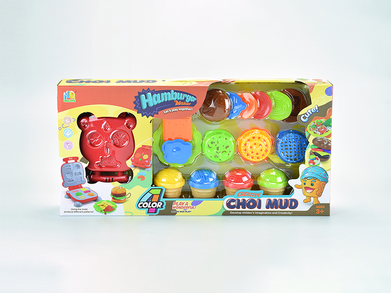 Hamburg Cake Colored Mud Toy Set