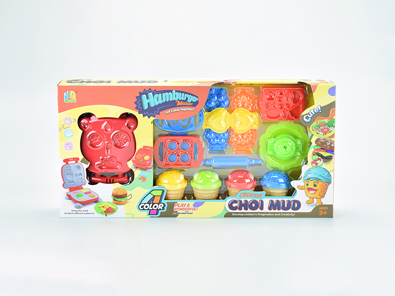 Hamburger Machine Biscuits Colored Mud Toy Set