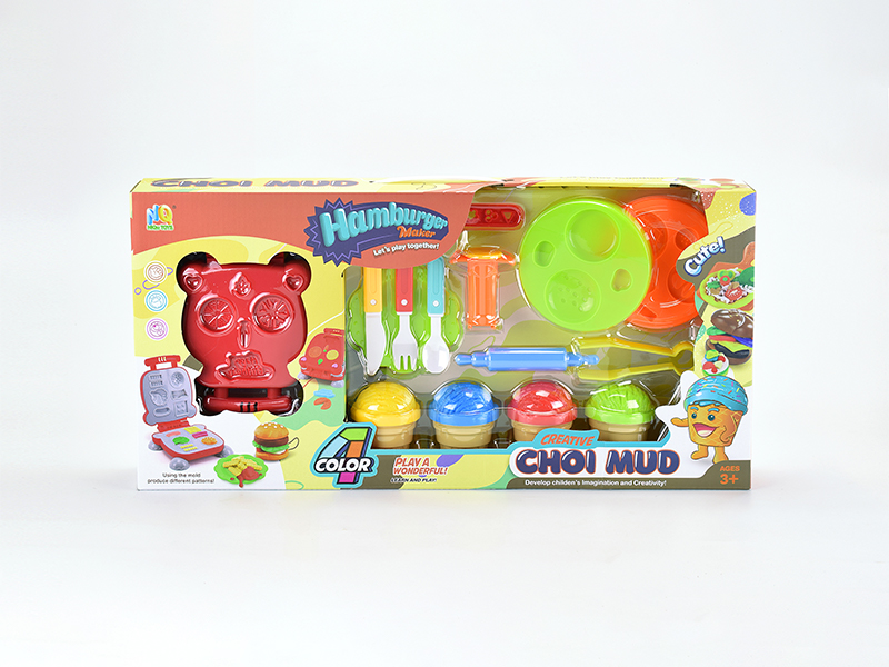 Hamburger Machine Colored Mud Toy Set