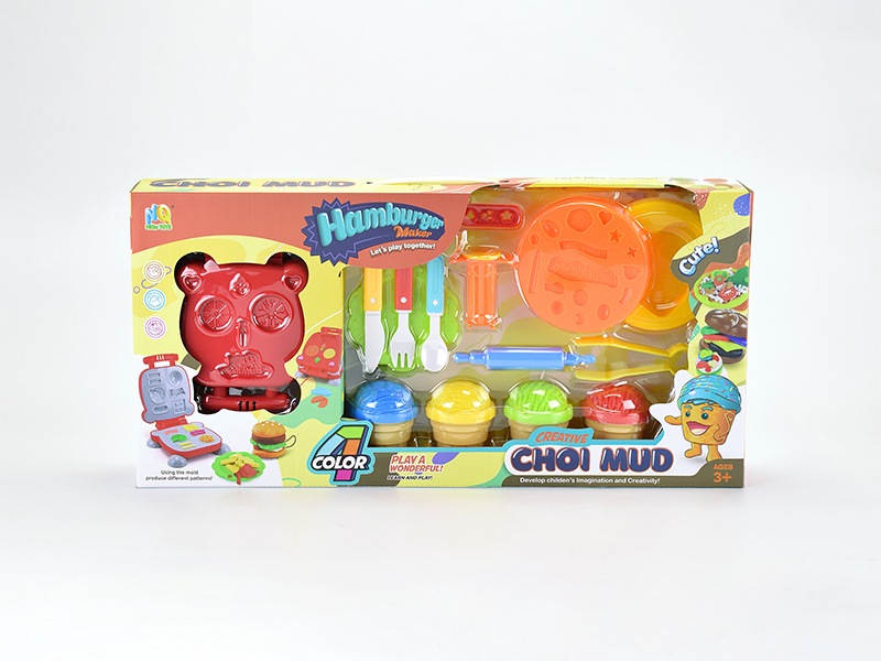 Hamburger Machine Cake Colored Mud Toy Set