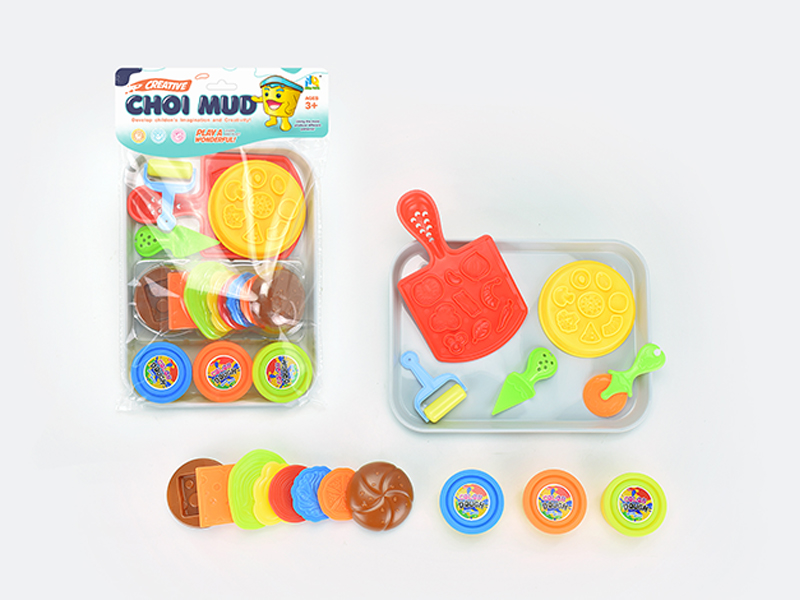 Hamburg Pizza Colored Mud Toy Set