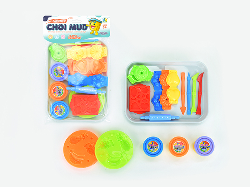 Fruit Biscuit Colored Mud Toy Set