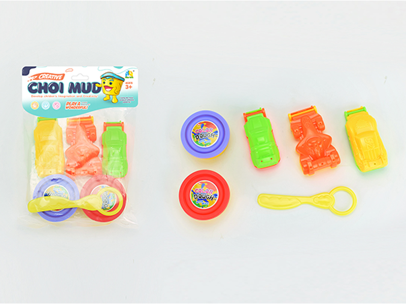 Racing Car Colored Mud Toy Set