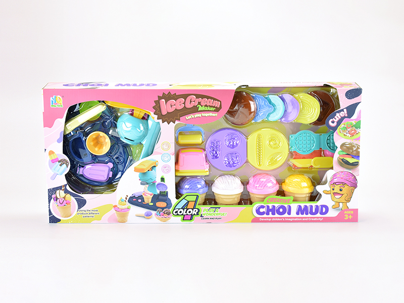 Ice Cream Hamburg Bread Colored Mud Toy Set