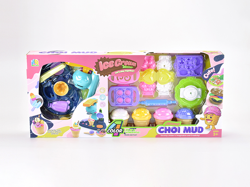 Ice Cream Biscuit Colored Mud Toy Set