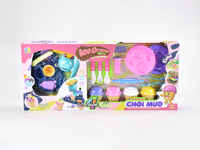 Ice Cream Hamburg Colored Mud Toy Set