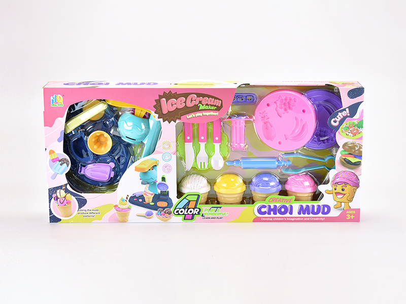 Ice Cream Fruit Colored Mud Toy Set