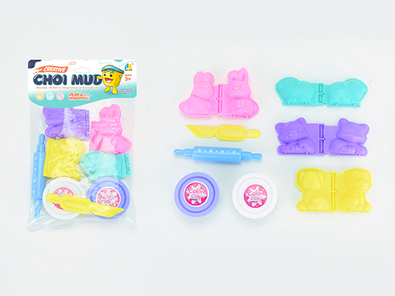 Animal Colored Mud Toy Set
