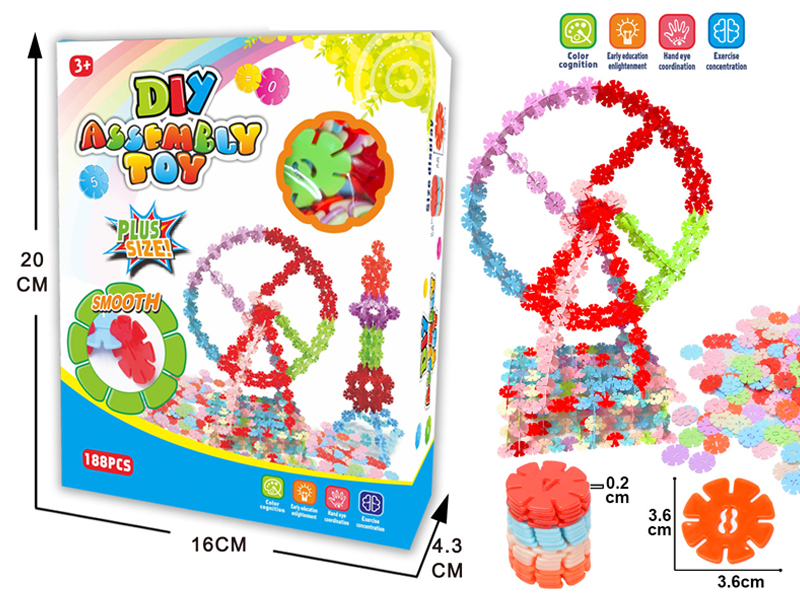 188PCS Splicing Snowflake Blocks