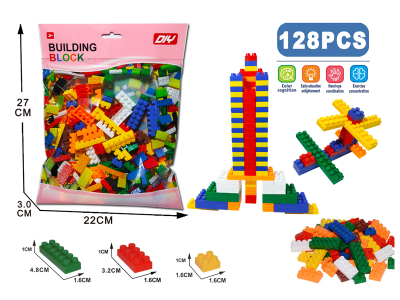 128PCS Spliced Building Block Particles
