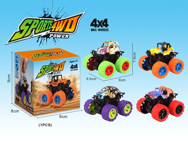 4WD Friction Stunt Graffiti Car