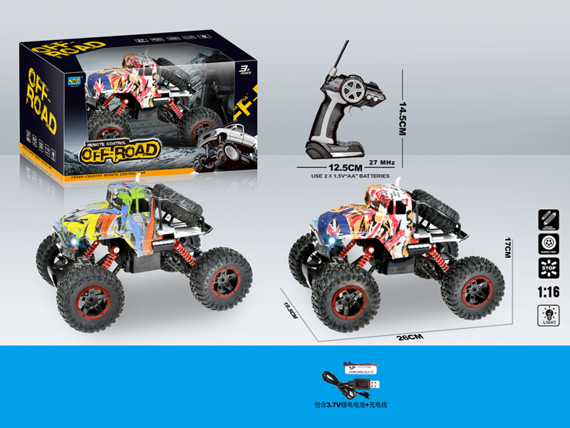 1:16 R/C 4Ch Graffiti Climbing Car With Light