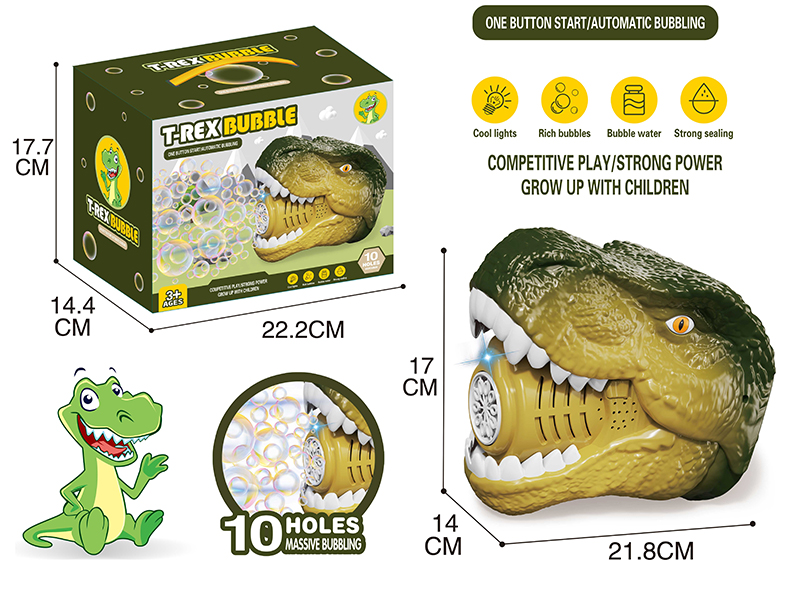 T-Rex Fully Automatic Bubble Machine(2*50ml Bubble Water)