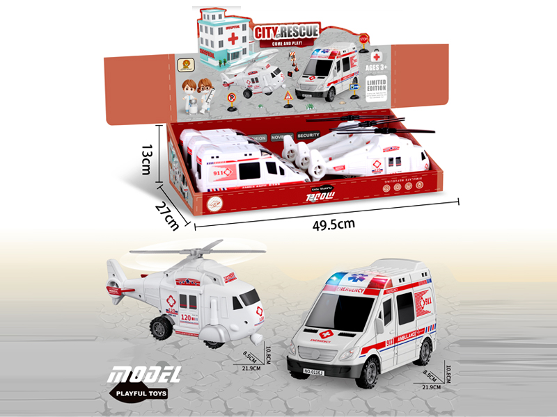 6PCS Friction Ambulance