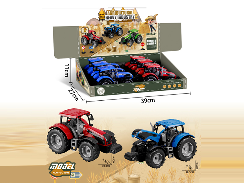 6PCS Friction Farmer'S Cart