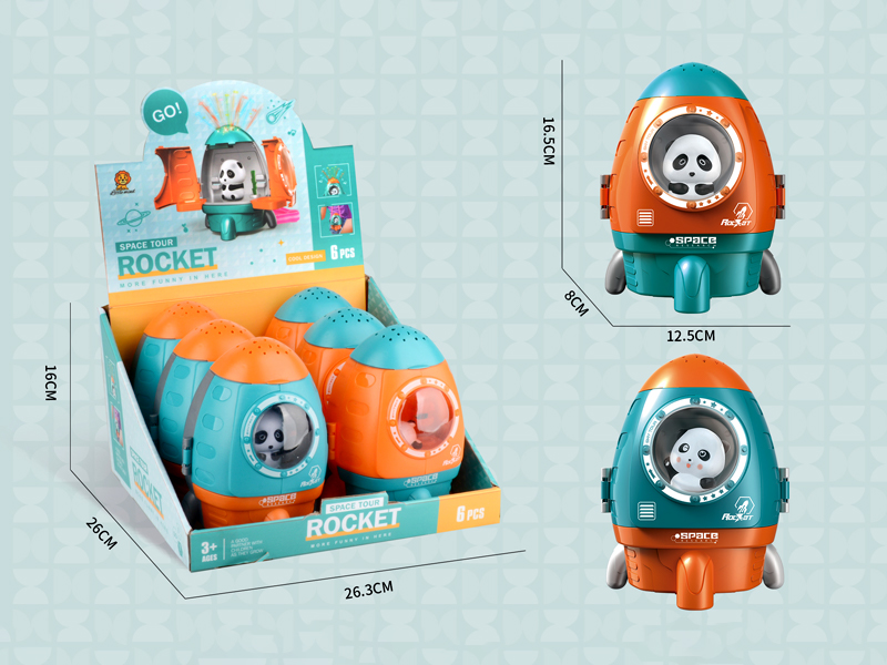 6PCS Panda Rocket Bag