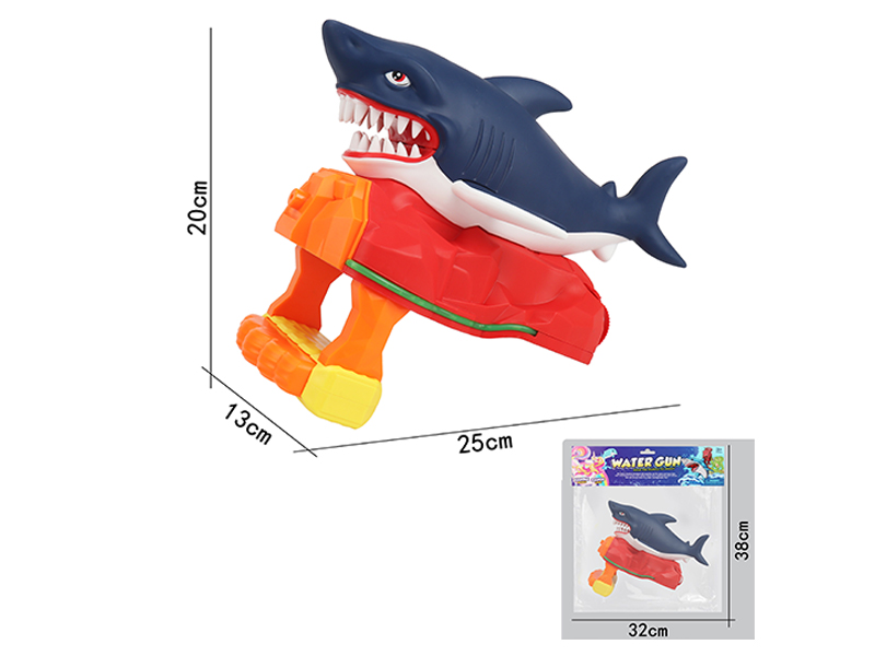 Dark Blue Shark Press Water Gun