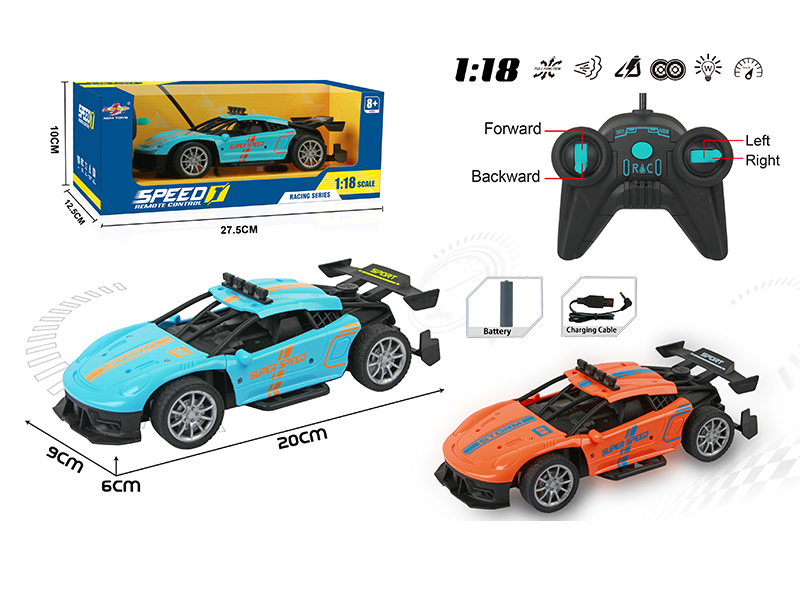 1:18 Simulated Porsche 911 4-Channel High-Speed Remote Control Car