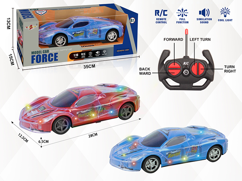 4-Channel Remote Control Car With Lights And Music