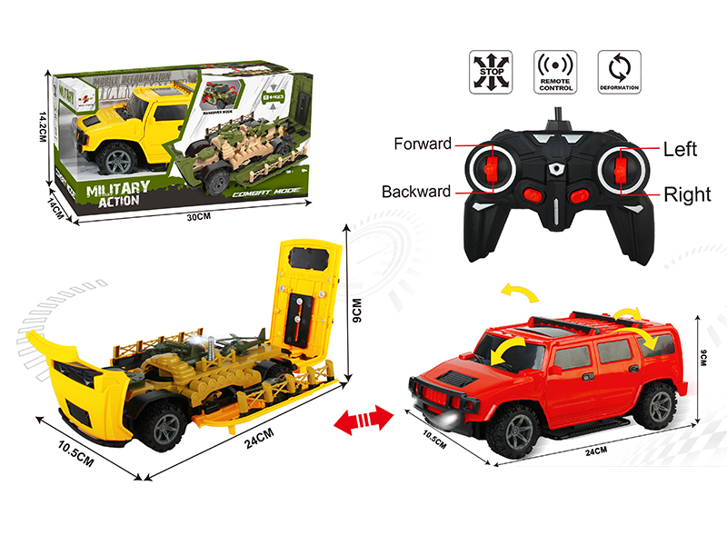 27Mhz Remote Control Simulated Hummer With Light(One Key Transformation)