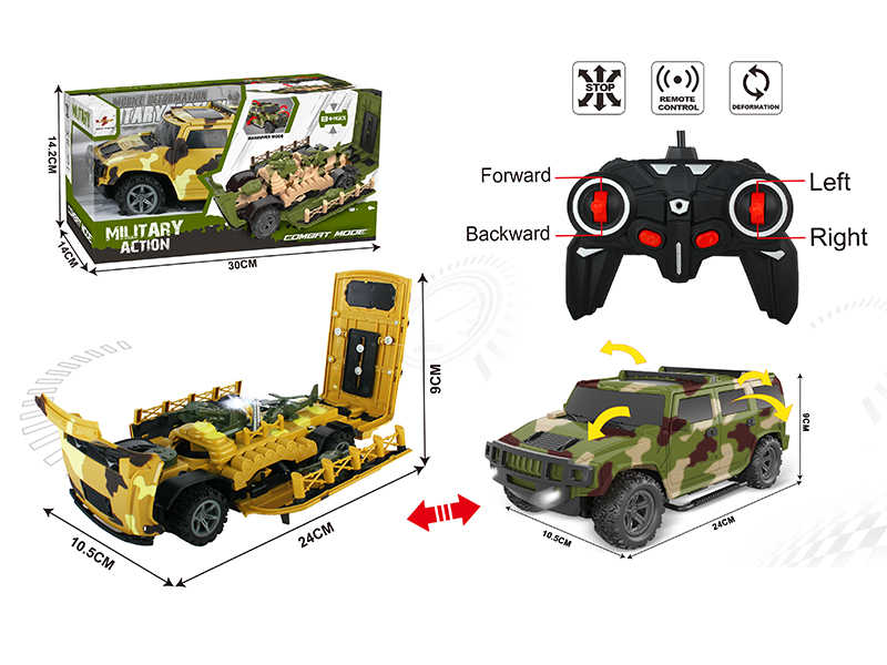 27Mhz Remote Control Simulated Hummer With Light(One Key Transformation)