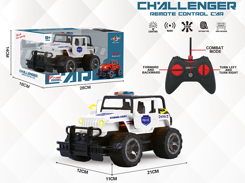 27Mhz 5-Channel Remote Control Jeep Police Car(One Key Open The Door)
