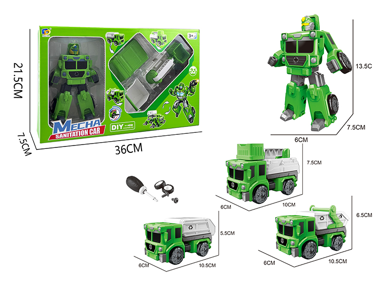 Diy Assembly Deformation Sanitation Vehicle