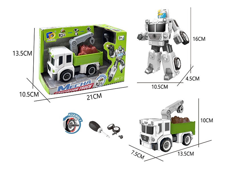 Diy Assembly Deformation Sanitation Vehicle