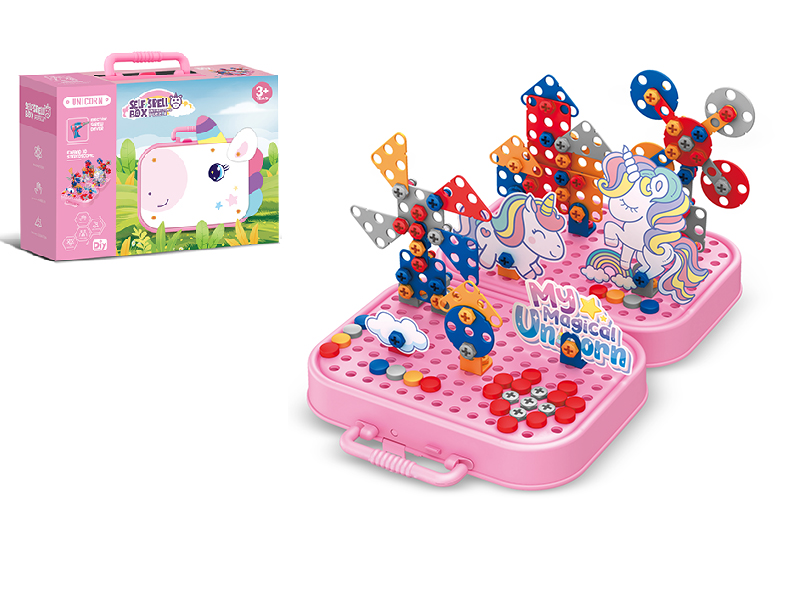 Unicorn Screw Assembly Puzzle Suitcase 227pcs