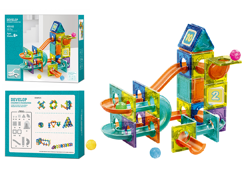 Magnetic Tiles Track Building Block 68pcs