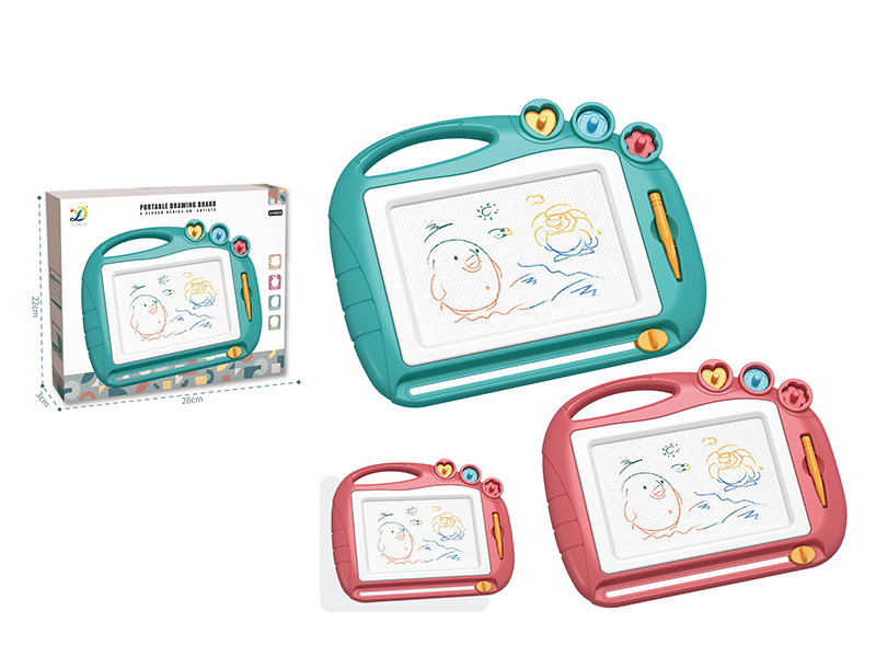 Middle Size Color Magnetism Drawing Board With Stamper