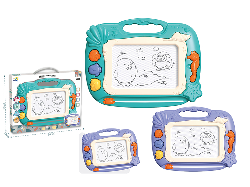 Black And White Magnetism Drawing Board With Stamper