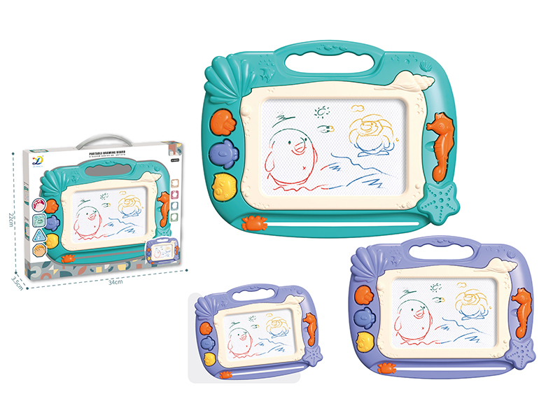 Color Magnetism Drawing Board With Stamper