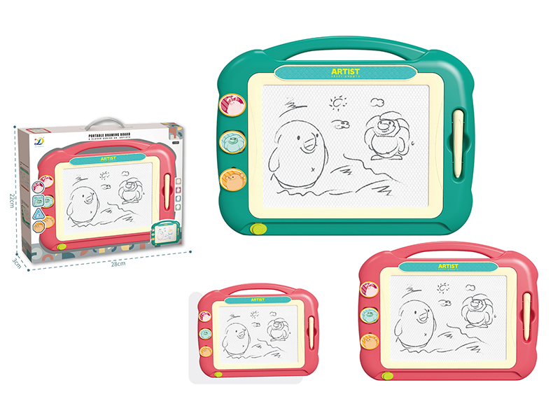 Outsize Black And White Magnetism Drawing Board With Stamper