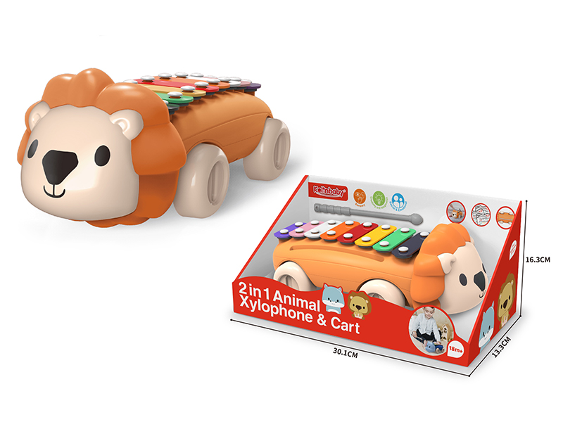 2 In 1 Animal Xylophone & Cart