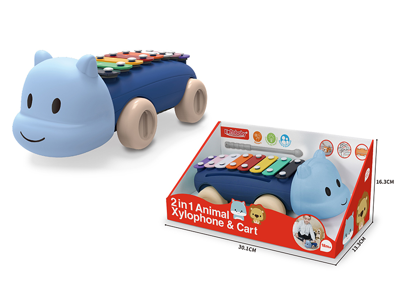 2 In 1 Animal Xylophone & Cart