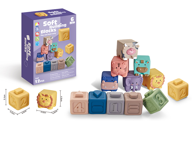 Soft Plastic Animals Building Blocks