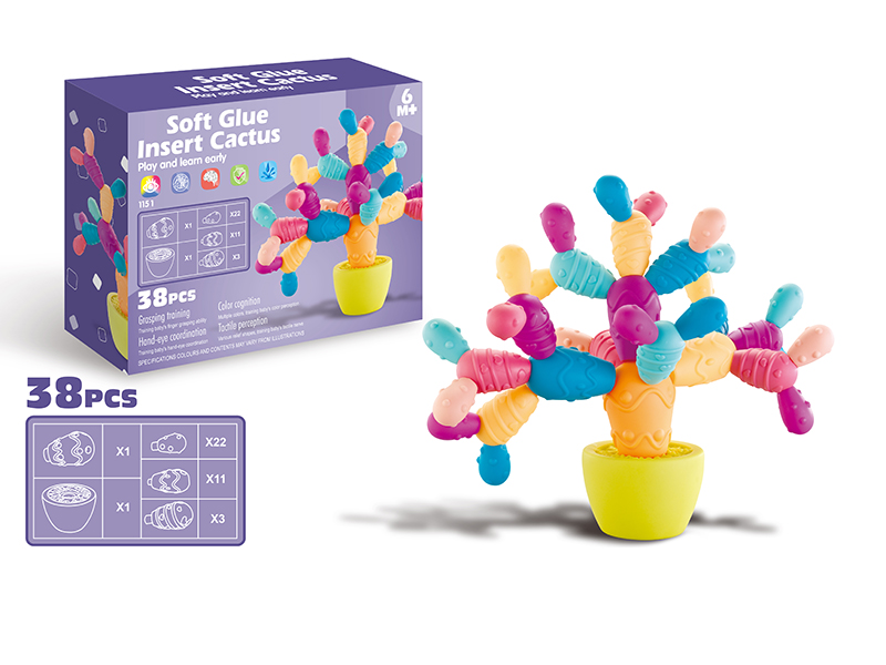 Soft Glue Cactus Building Blocks 38pcs