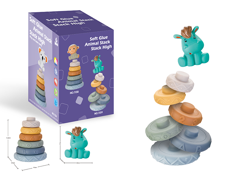 Soft Glue Animal Stacking Toys - Pony