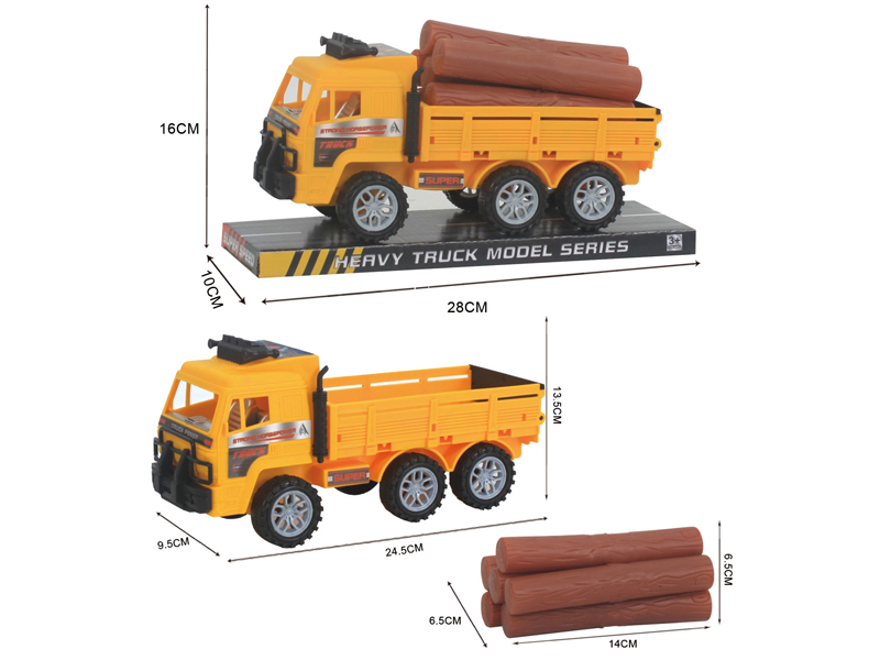 Friction Engineering Vehicle+6 Wooden Strips