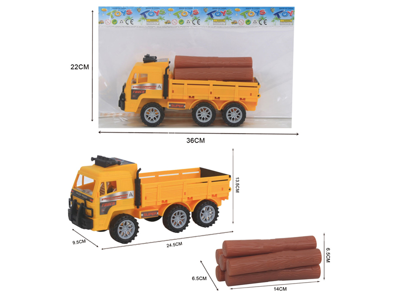 Friction Engineering Vehicle+6 Wooden Strips