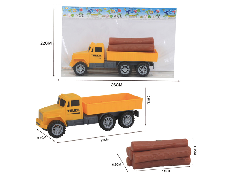 Friction Engineering Vehicle+6 Wooden Strips