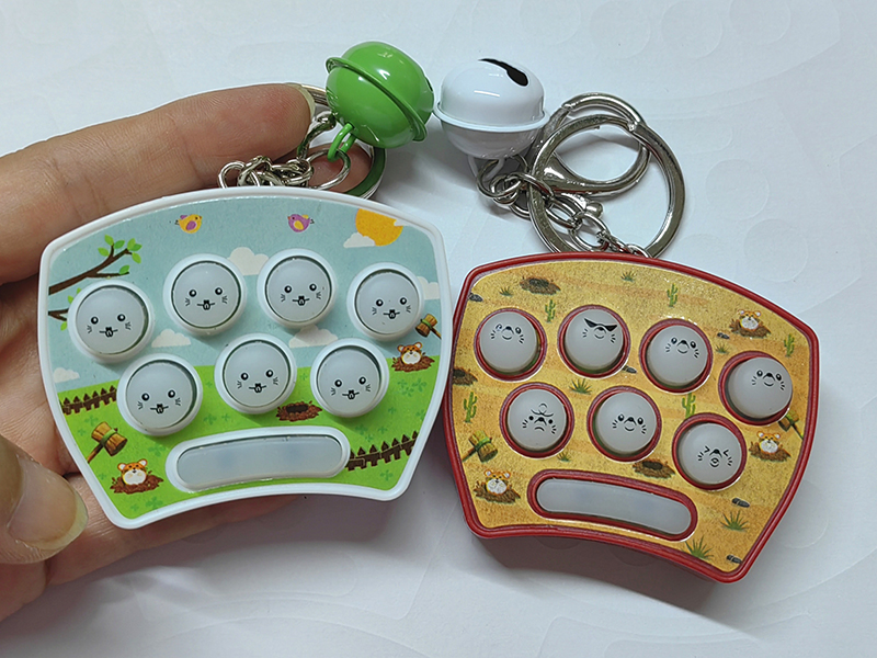 Mini Whack-A-Mole Game Machine Keychain