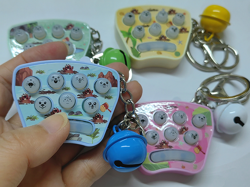 Mini Whack-A-Mole Game Machine Key Chain
