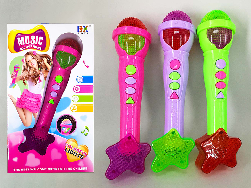 Microphone With Light And Music
