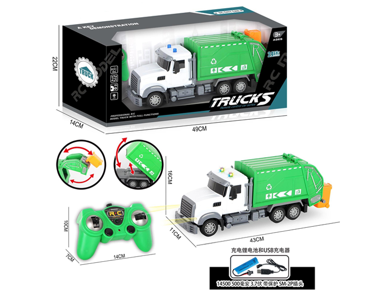 2.4G 6Ch R/C Garbage Sanitation Vehicle With Light
