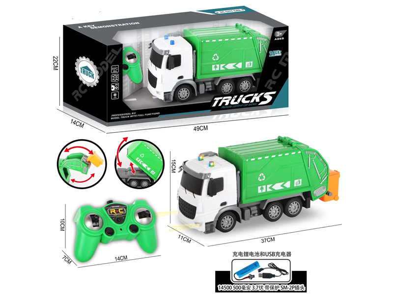 2.4G 6Ch R/C Garbage Sanitation Vehicle With Light