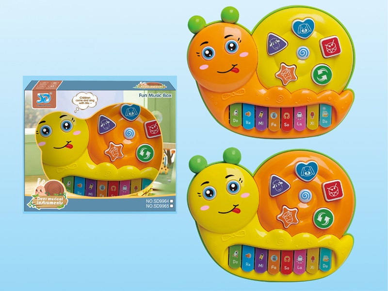13 Key Snail Western Learning Piano With Music Light