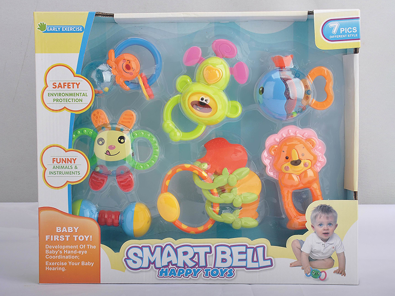 Baby Rattle Teether 7PCS
