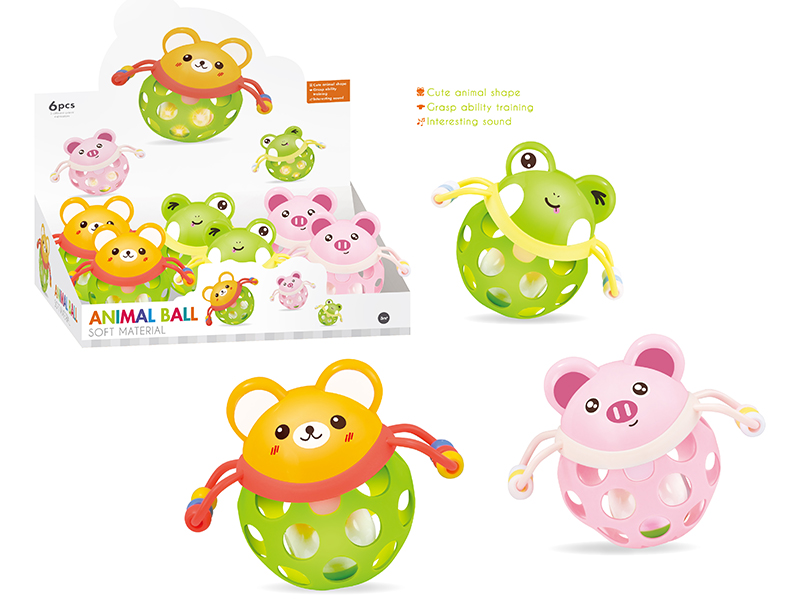 Teether Toys Animals Ball(With Light)6pcs
